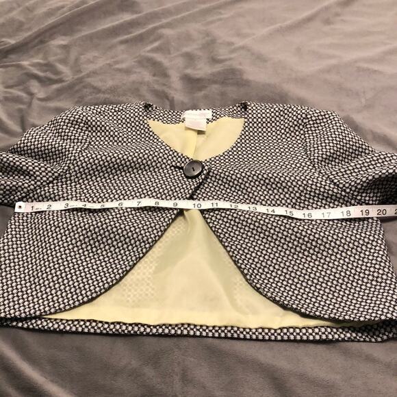 Black & White cropped jacket by Worthington Woman Size 8 Y2K Vintage Retro - Picture 7 of 8